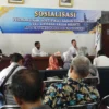 TAATI ATURAN. Gapensi Kabupaten Cirebon menggelar Sosialisasi Permohonan Sertifikat Badan Usaha (SBU).