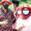 KOMPAK. Camat Cantigi Ali Alamudin (kiri) bersama Kuwu Desa Cantigi Kulon Chaerotunnisa. Keduanya berkomitmen mengembangkan UMKM sesuai keinginan bupati Indramayu Nina Agustina.