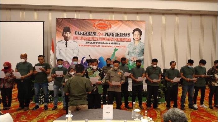 DEKLARASI. Lingkar Puan Majalengka Deklarasikan diri untuk membantu pemulihan ekonomi masyarakat.