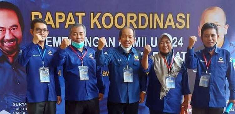 SAMBUT BAIK. Jajaran Partai Nasdem Kabupaten Majalengka menyambut penambahan dapil selama sesuai kebutuhan dan aturan yang ada.