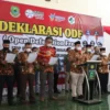 HADIRI DEKLARASI. Bupati H Acep Purnama menghadiri deklarasi desa open defecation di Kecamatan Luragung, Jumat (11/3).