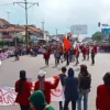 AKSI DAMAI. Mahaiswa UMC menolak wacana penundaan Pemilu dan mendesak agar pemerintah segera menstabilkan harga kebutuhan pokok.