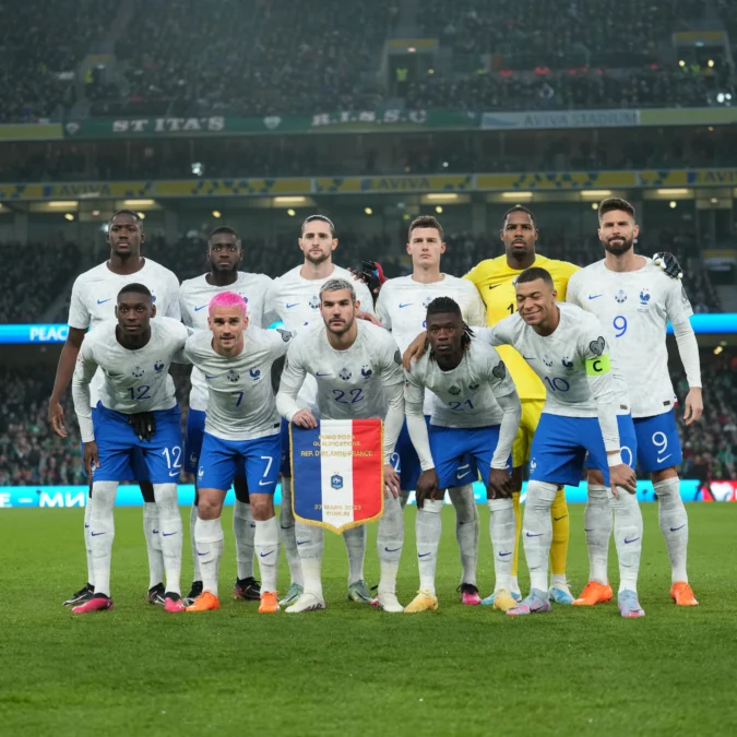 Pemain Prancis saat lawan Irlandia di Kualifikasi Euro 2024. twitter.com/equipedefrance