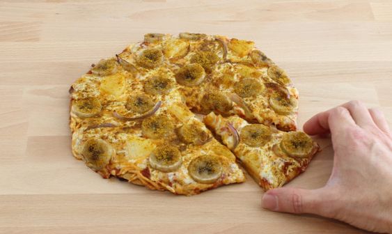 Potret dari Pizza Pisang Keju. Foto: pinterest.com