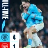 Hasil Pertandingan Manchester City vs Arsenal, Manchester City Menang 4-1 dan Punya Potensi Juara Liga Inggris. Foto: twitter.com/ManCity