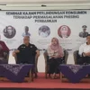 PENCURIAN DATA PERBANKAN. BPKN RI menggelar seminar 'Perlindungan Konsumen Permasalahan Phishing Perbankan' di UMC dengan narasumber Ketua Komisi Penelitian dan Pengembangan BPKN-RI Arief Safari, Komisioner Bidang Kerjasama dan Pengkajian Kelembagaan BPKN-RI Lasminingsih dan narasumber lainnya dari Kantor OJK Cirebon dan Polresta Cirebon. FOTO: SUWANDI/RAKCER.ID