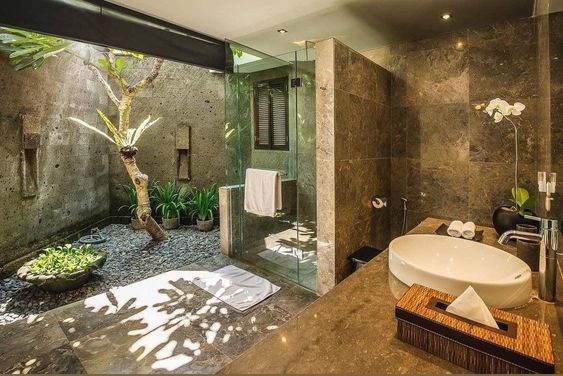 desain kamar mandi ala bali