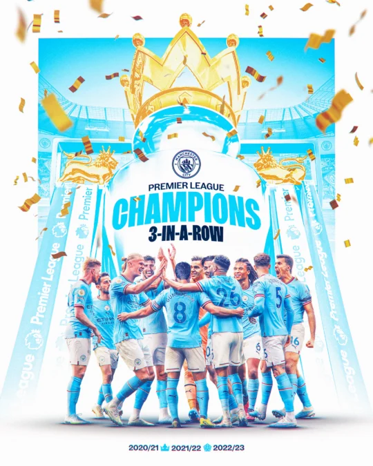 Manchester City Juara EPL. Foto: pinterest