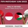 Jadwal Tim Nasional Indonesia Vs Palestina 2023, Ada Teman Dalam Selimut