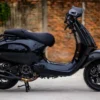 vespa matic hitam doff