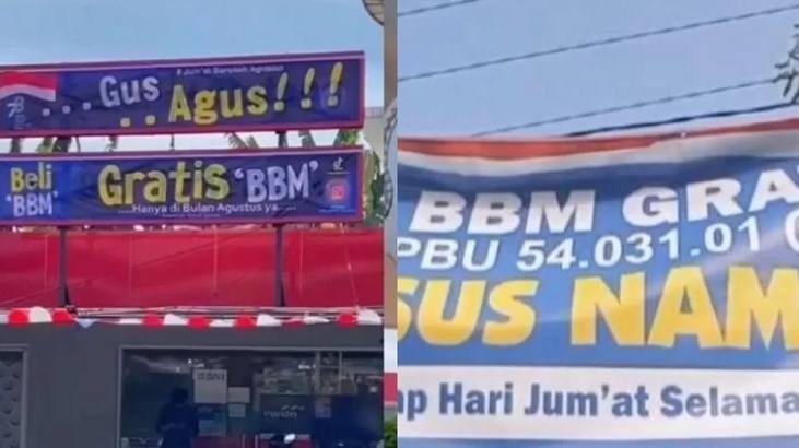 Pemilik Nama Agus Gratis BBM Selama Bulan Agustus