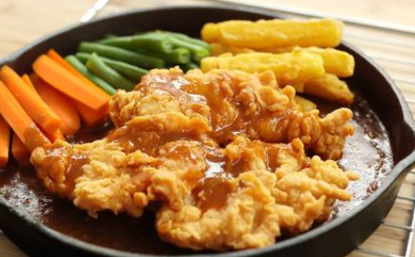 Ayam katsu buncis