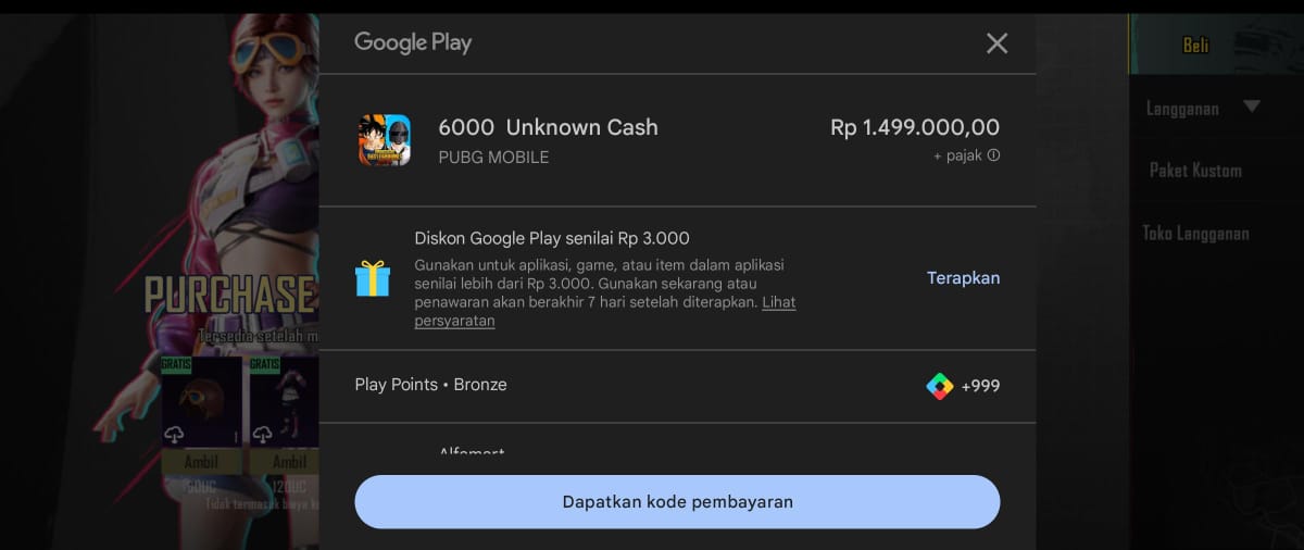 cara top up game di Android