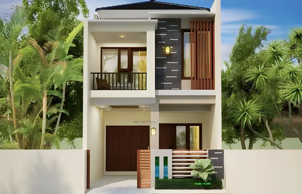 desain rumah minimalis 2 lantai sederhana di kampung