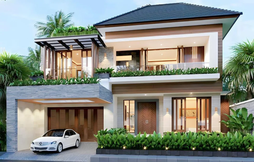 rumah mewah minimalis modern 2 lantai