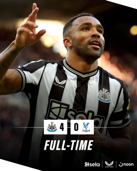 hasil newcastle united vs crystal palace