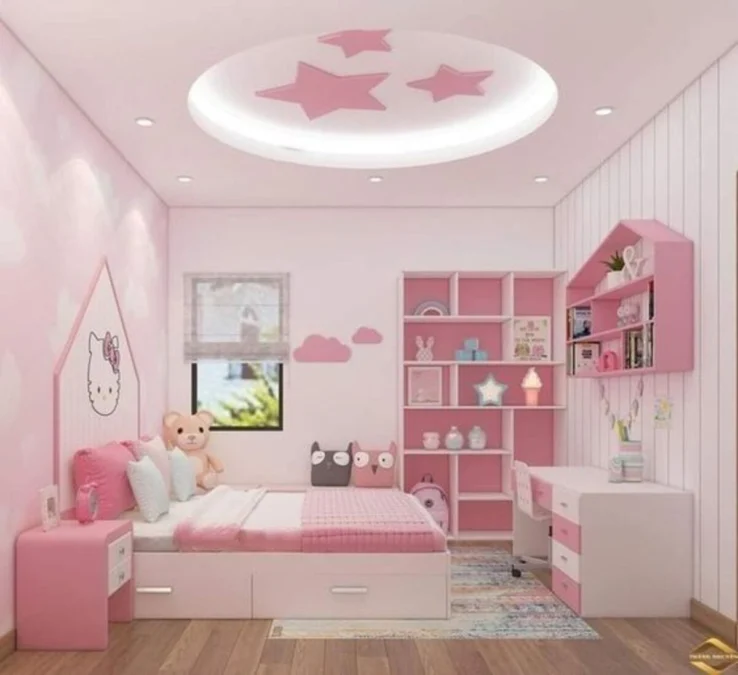 Ide Desain Kamar Tidur Anak Perempuan Serba Pink Dan Sangat Menggemaskan