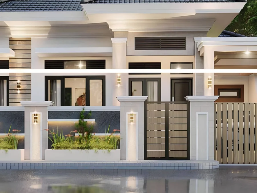 pagar rumah mewah minimalis modern