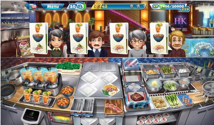 Game memasak di smartphone Android