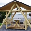 ide desain gazebo menggunakan bambu