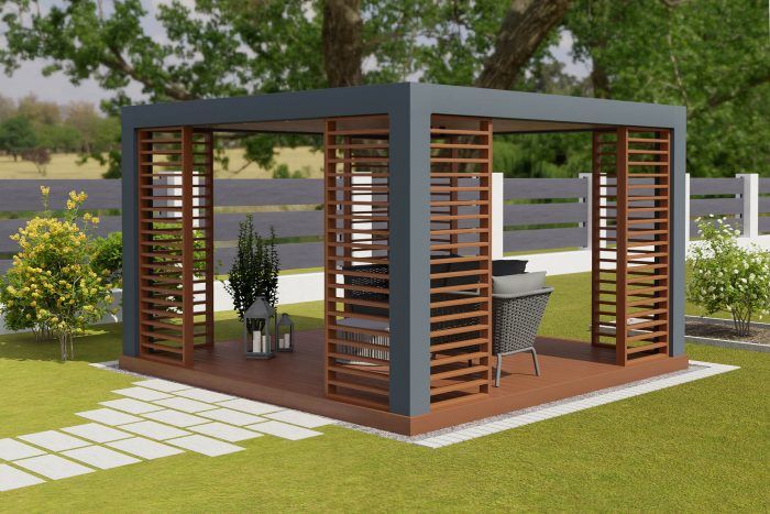 Desain gazebo baja ringan unik