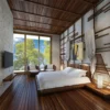 Desain Interior Kamar Tidur Rumah Kayu Sederhana