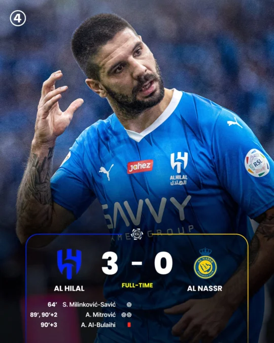 Hasil Al Hilal vs Al Nassr