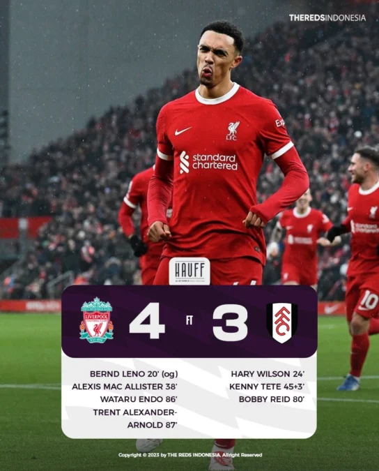 hasil liverpool vs fulham