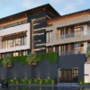 desain rumah modern 4 lantai