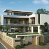 desain rumah modern tiga lantai