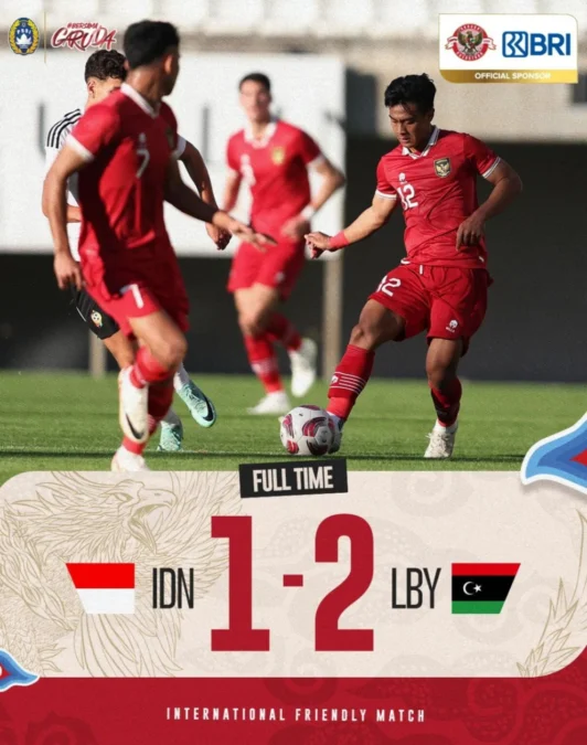 laga uji coba Indonesia vs Libya