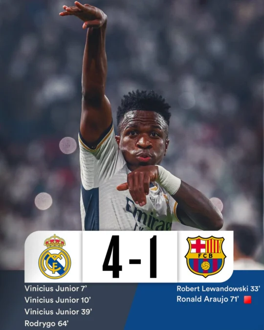 Hasil Supercopa de Espana 2023/2024 Real Madrid vs Barcelona