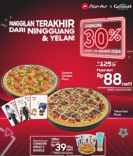 Promo Pizza Hut x Genshin Impact