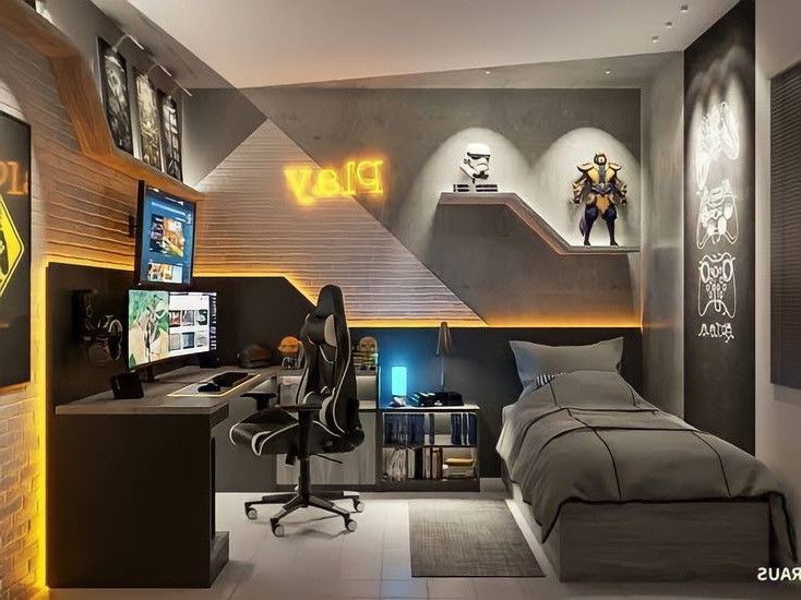 ide desain kamar gaming anak