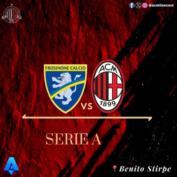 Frosinone vs AC Milan di Serie A 2023/2024