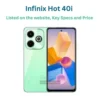 Infinix Hot 40i: Desain Starfall Green yang Segar