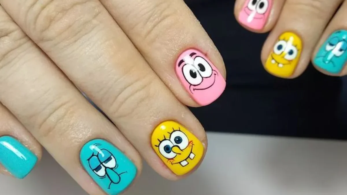 Bikin Senyum! Ini Inspirasi Nail Art Spongebob Super Lucu dan Mudah Dipraktikkan