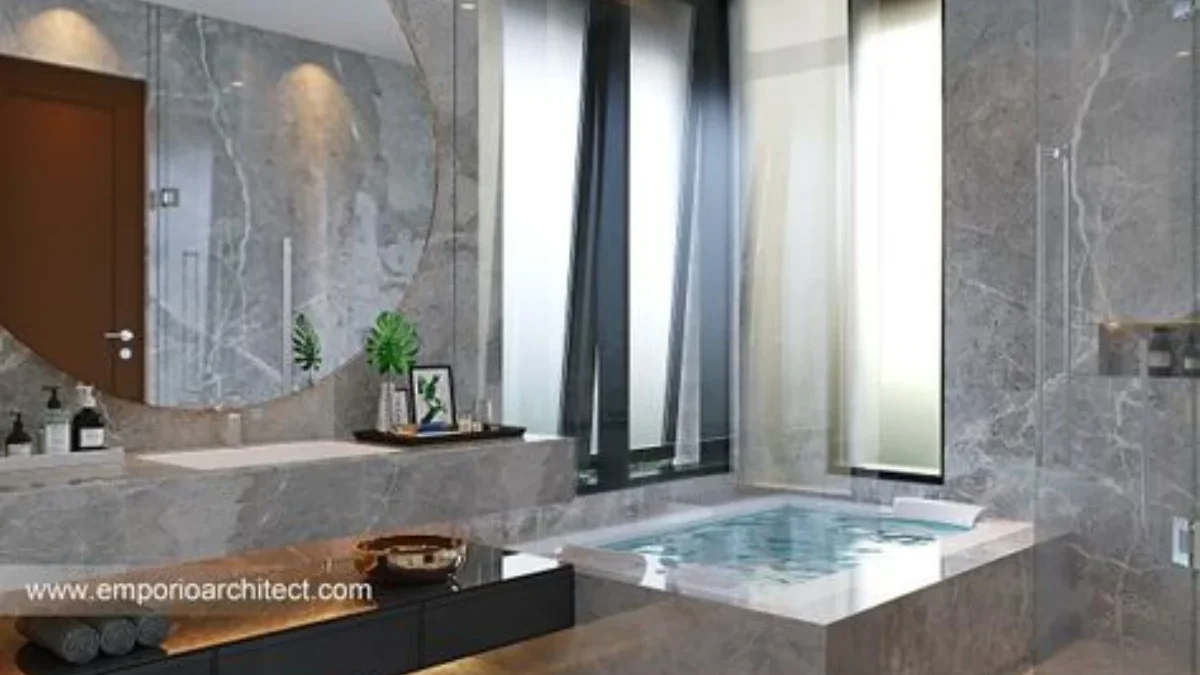 7 Inspirasi Desain Kamar Mandi Marble, Dari Nuansa Cokelat hingga Hitam Elegan