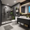 5 Inspirasi Desain Kamar Mandi Monokrom yang Elegan