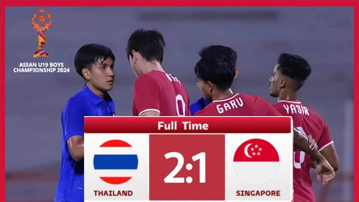 Tim Gajah Perang versi Muda Menang Comeback, Skor 2-1 Jadi Saksi Laga Thailand U19 vs Singapura U19