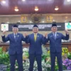 Tiga Pimpinan DPRD Kota Cirebon, Andrie Sulistio Ketua, Harry Saputra Gani dan Fitrah Malik Wakil Ketua