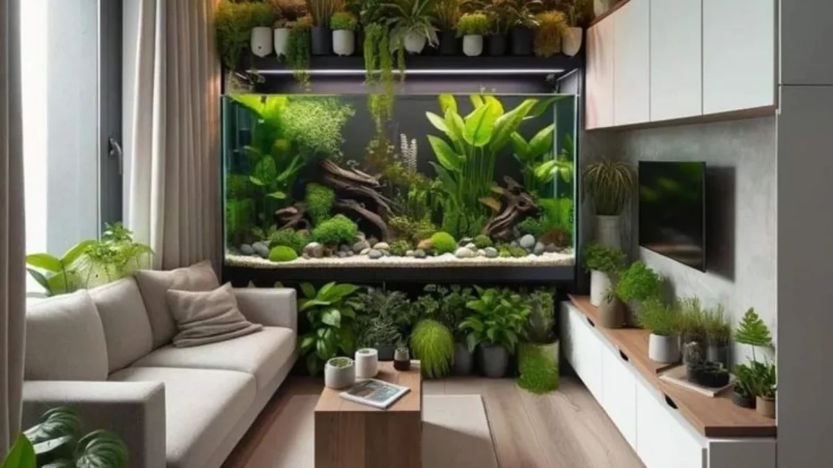 Inspirasi Desain Ruang Tamu dengan Aquarium, Tambahkan Sentuhan Elegan dari Sederhana hingga Mewah!