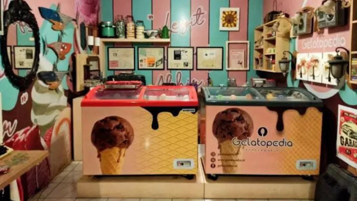 Kedai Es Krim Gelatopedia, Kedai Unik Dengan Konsepan Modern Vintage