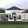 Inspirasi Model Rumah Klasik Modern 1 Lantai dengan Warna Netral yang Estetik dan Elegan