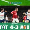 Hasil Tottenham vs Man United di Carabao Cup, Setan Merah Tersingkir di Perempat Final