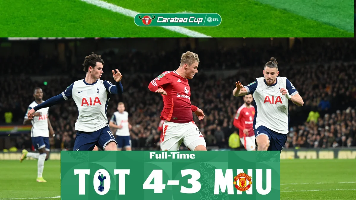 Hasil Tottenham vs Man United di Carabao Cup, Setan Merah Tersingkir di Perempat Final