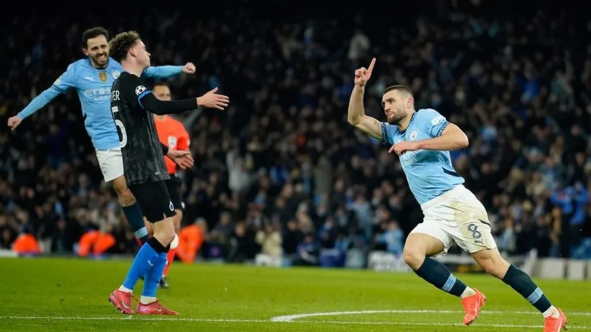 Hasil liga Champions Manchester City vs club Brugge, Manchester City menang dengan skor 3-1