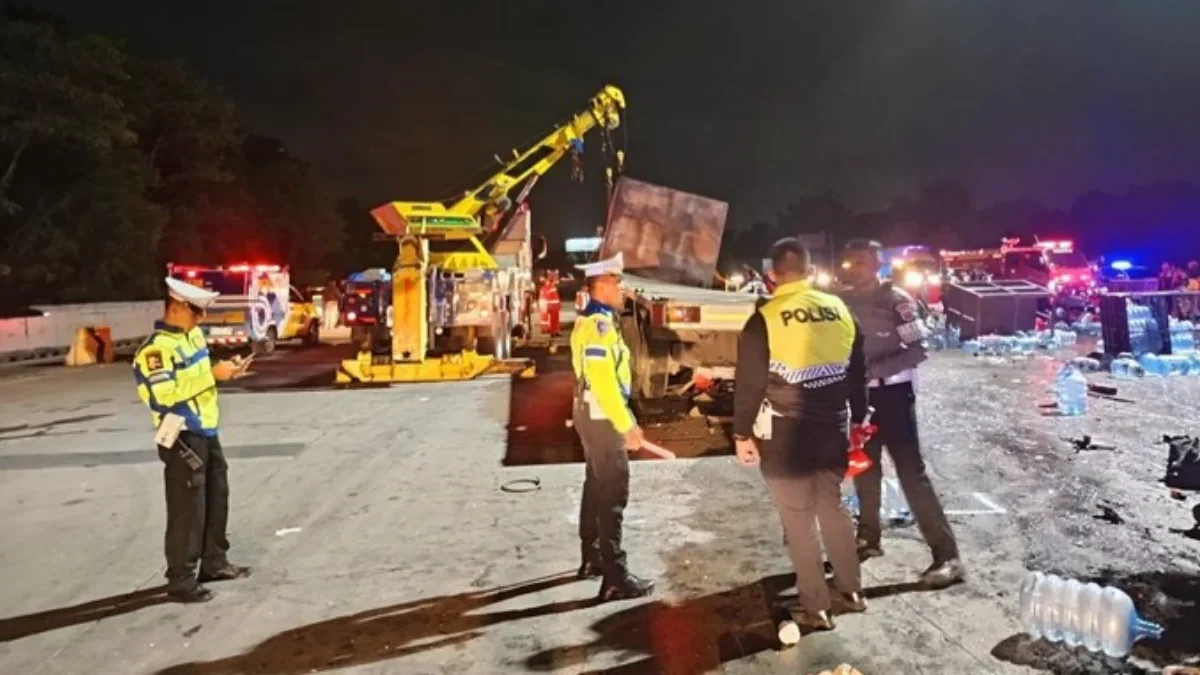 Kecelakaan di Gerbang Tol Ciawi