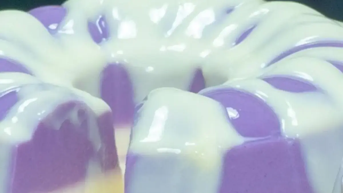 Resep Puding Ubi Ungu dengan Saus Vanilla Creamy yang Lembut dan Lumer Dimulut 