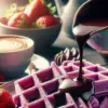 Resep Waffle Ubi Jalar Ungu dengan Saus Coklat yang Lumer 